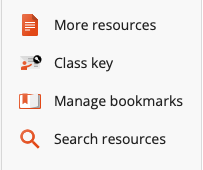 screenshot of manage bookmark menu