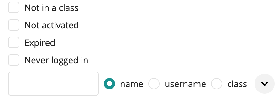 Filter classes icon