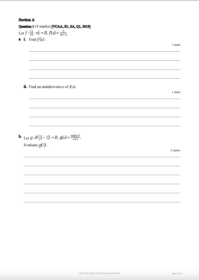 Image of printable practice exam