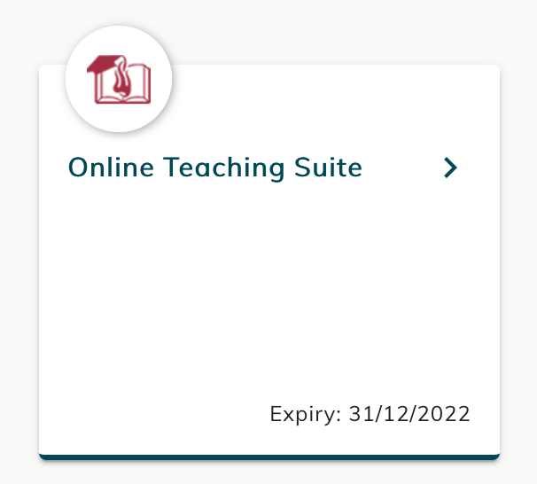 Tile showing Online Teaching Suite