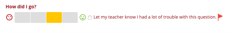 Screenshot of self-assessment tool