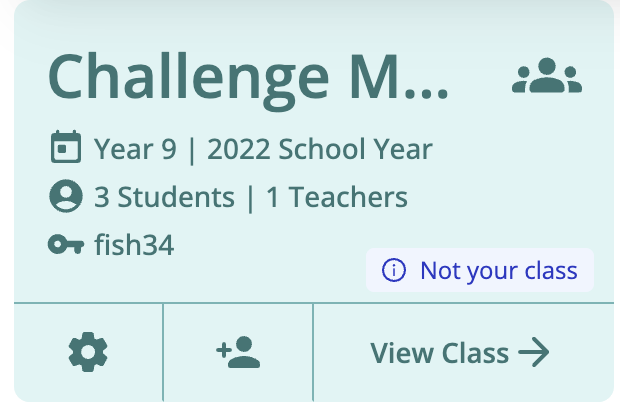 Screenshot of class tile