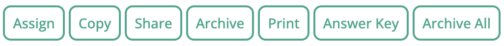 Screenshot of action buttons available 